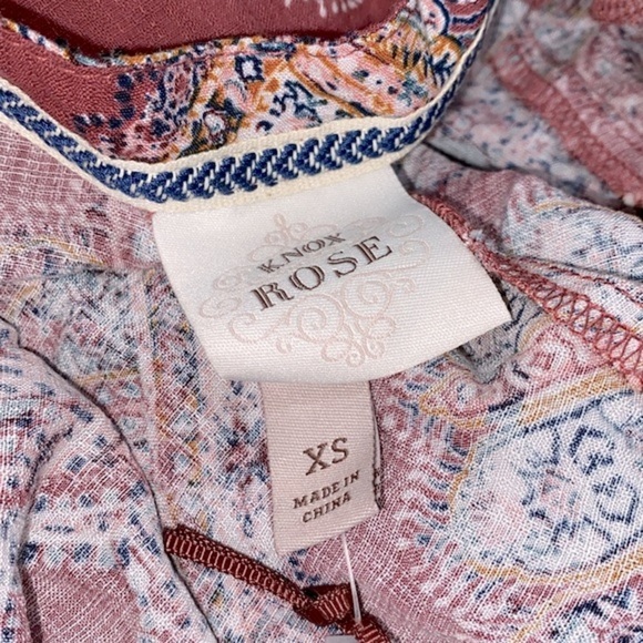 Knox Rose dusty rose floral boho dress new with tags size xsmall - Picture 7 of 11